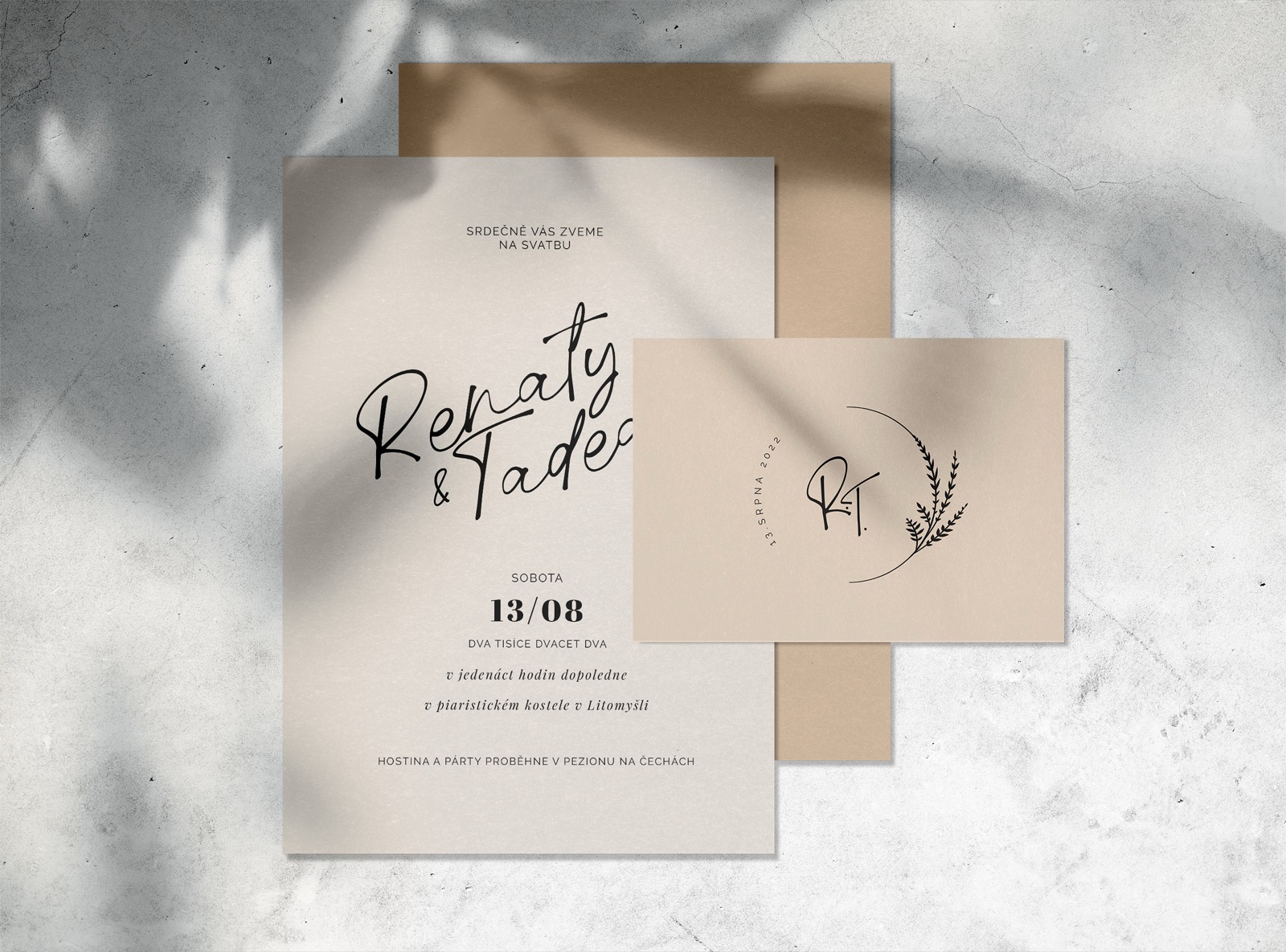 Svatební tiskoviny — Pája & Roman — 2